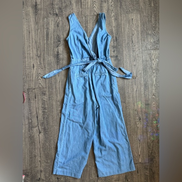 J. Crew Chambray Tie Jumpsuit- Size 2 - Picture 8 of 9